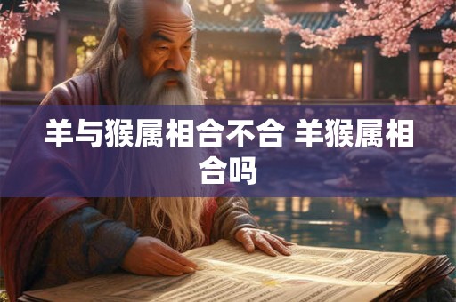 羊与猴属相合不合 羊猴属相合吗 羊与猴属相合不合 羊猴属相合吗
