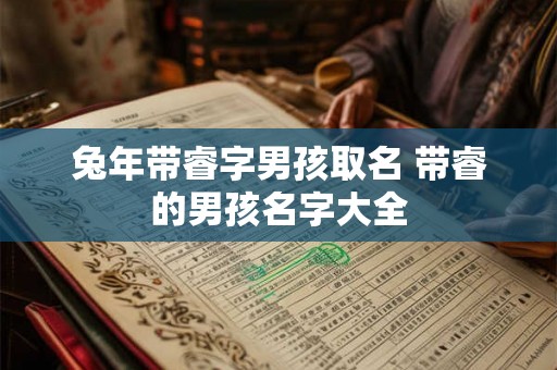 兔年带睿字男孩取名 带睿的男孩名字大全 兔年带睿字男孩取名 带睿的男孩名字大全