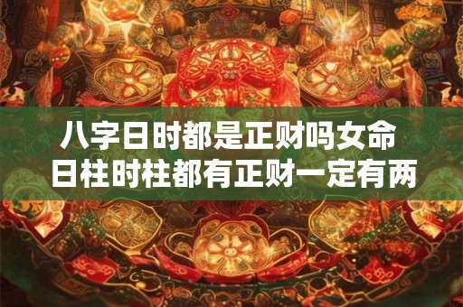 八字日时都是正财吗女命 日柱时柱都有正财一定有两个妻子吗