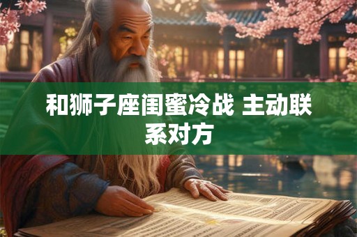 和狮子座闺蜜冷战 主动联系对方 和狮子座闺蜜冷战 主动联系对方