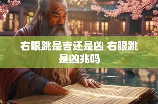 右眼跳是吉还是凶 右眼跳是凶兆吗