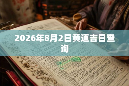2026年8月2日黄道吉日查询 2026年8月2日黄道吉日查询