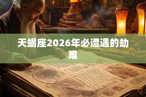 天蝎座2026年必遭遇的劫难 天蝎座2026年必遭遇的劫难