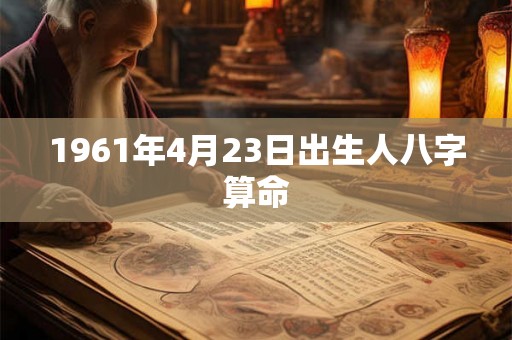 1961年4月23日出生人八字算命 1961年4月23日出生人八字算命