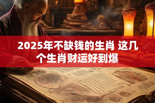 2025年不缺钱的生肖 这几个生肖财运好到爆 2025年不缺钱的生肖 这几个生肖财运好到爆