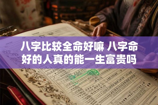 八字比较全命好嘛 八字命好的人真的能一生富贵吗