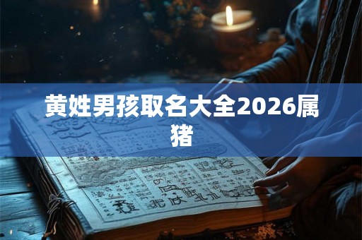 黄姓男孩取名大全2026属猪