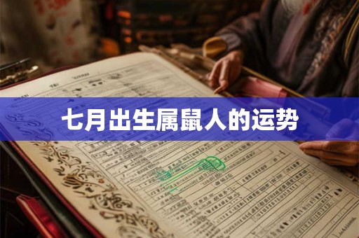 七月出生属鼠人的运势 七月出生属鼠人的运势