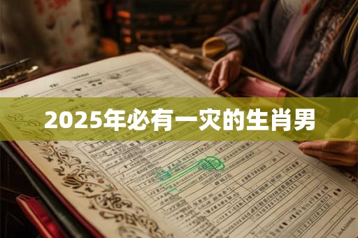 2025年必有一灾的生肖男 2025年必有一灾的生肖男