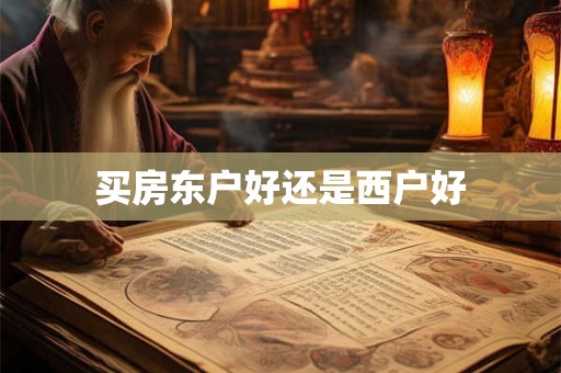 买房东户好还是西户好