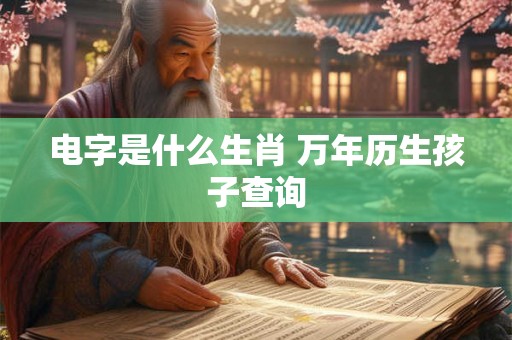 电字是什么生肖 万年历生孩子查询 电字是什么生肖 万年历生孩子查询