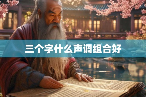 三个字什么声调组合好 三个字什么声调组合好