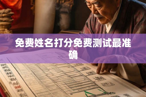 免费姓名打分免费测试最准确 免费姓名打分免费测试最准确