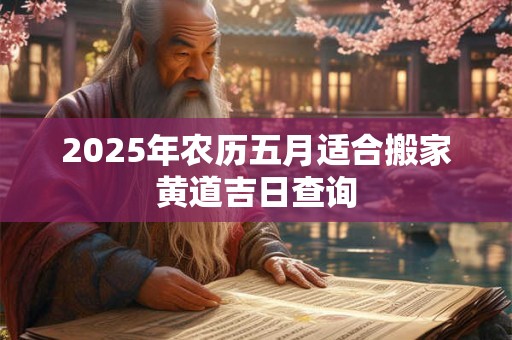 2025年农历五月适合搬家黄道吉日查询 2025年农历五月适合搬家黄道吉日查询