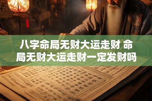 八字命局无财大运走财 命局无财大运走财一定发财吗