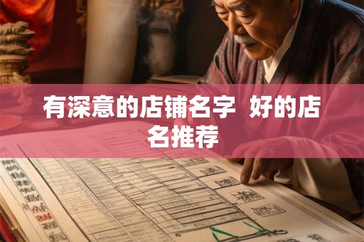 有深意的店铺名字 好的店名推荐 有深意的店铺名字 好的店名推荐