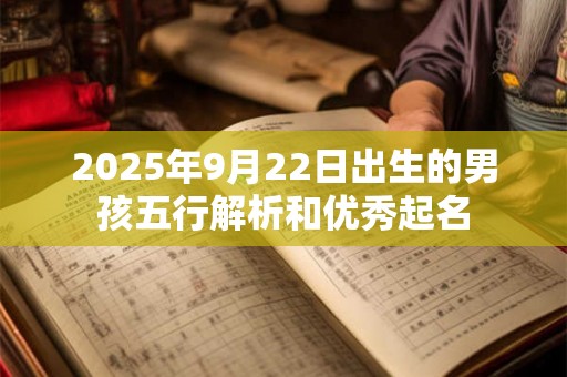 2025年9月22日出生的男孩五行解析和优秀起名