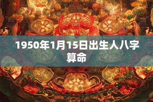 1950年1月15日出生人八字算命 1950年1月15日出生人八字算命