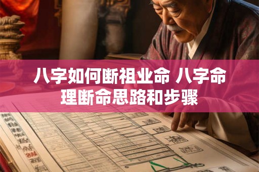 八字如何断祖业命 八字命理断命思路和步骤 八字如何断祖业命 八字命理断命思路和步骤