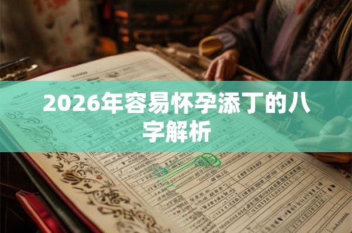2026年容易怀孕添丁的八字解析 2026年容易怀孕添丁的八字解析