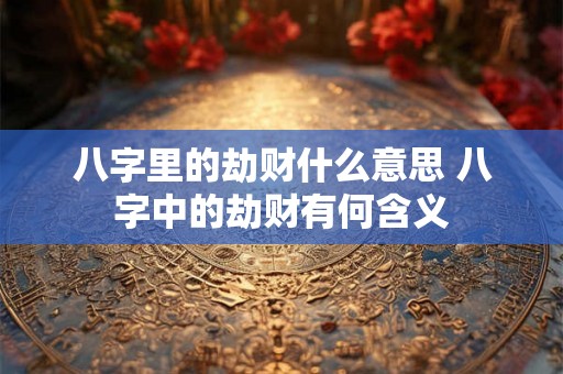 八字里的劫财什么意思 八字中的劫财有何含义 八字里的劫财什么意思 八字中的劫财有何含义
