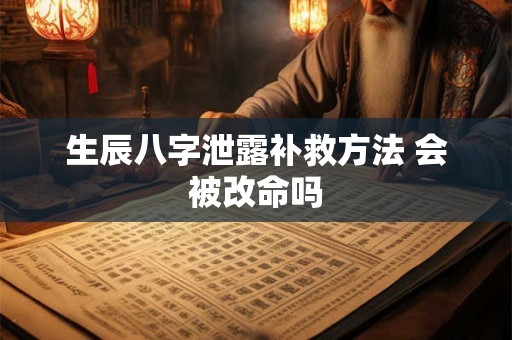生辰八字泄露补救方法 会被改命吗