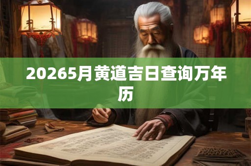 20265月黄道吉日查询万年历