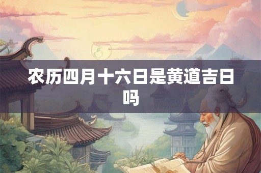 农历四月十六日是黄道吉日吗 农历四月十六日是黄道吉日吗