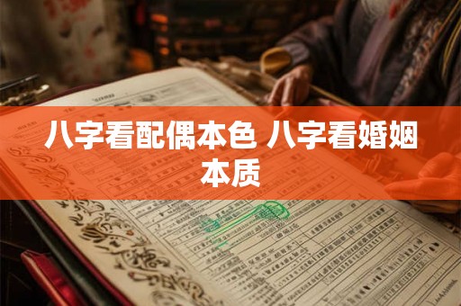 八字看配偶本色 八字看婚姻本质