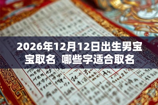 2026年12月12日出生男宝宝取名  哪些字适合取名
