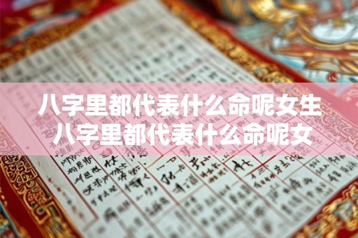 八字里都代表什么命呢女生 八字里都代表什么命呢女生图片 八字里都代表什么命呢女生 八字里都代表什么命呢女生图片