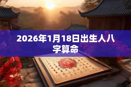 2026年1月18日出生人八字算命 2026年1月18日出生人八字算命
