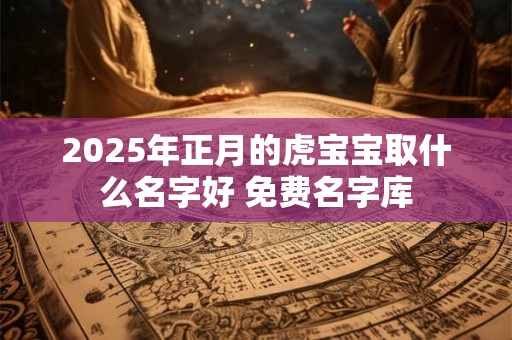 2025年正月的虎宝宝取什么名字好 免费名字库