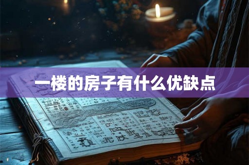 一楼的房子有什么优缺点