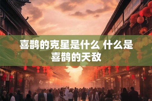 喜鹊的克星是什么 什么是喜鹊的天敌 喜鹊的克星是什么 什么是喜鹊的天敌