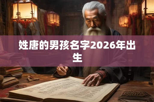姓唐的男孩名字2026年出生 姓唐的男孩名字2026年出生