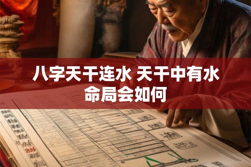 八字天干连水 天干中有水命局会如何 八字天干连水 天干中有水命局会如何