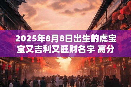 2025年8月8日出生的虎宝宝又吉利又旺财名字 高分名字怎么起 2025年8月8日出生的虎宝宝又吉利又旺财名字 高分名字怎么起