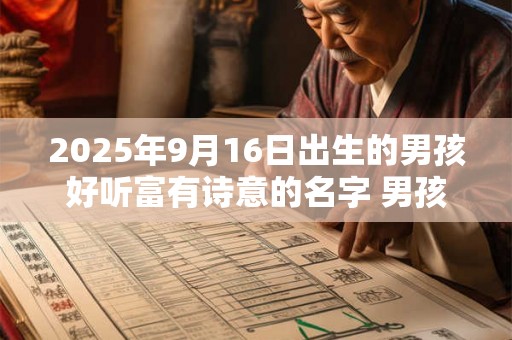2025年9月16日出生的男孩好听富有诗意的名字 男孩取名技巧 2025年9月16日出生的男孩好听富有诗意的名字 男孩取名技巧