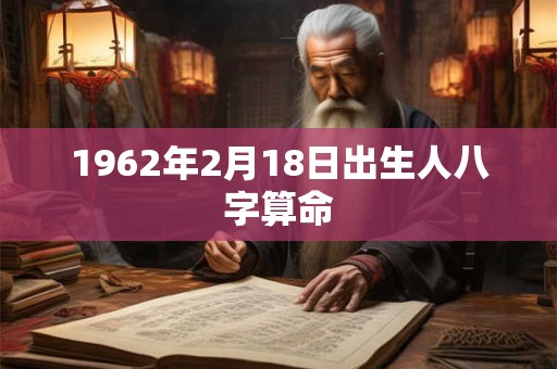 1962年2月18日出生人八字算命