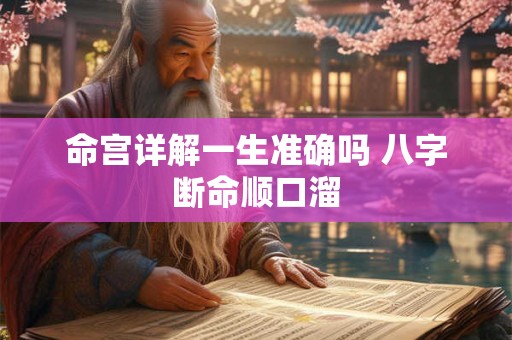 命宫详解一生准确吗 八字断命顺口溜 命宫详解一生准确吗 八字断命顺口溜