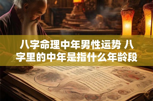 八字命理中年男性运势 八字里的中年是指什么年龄段 八字命理中年男性运势 八字里的中年是指什么年龄段