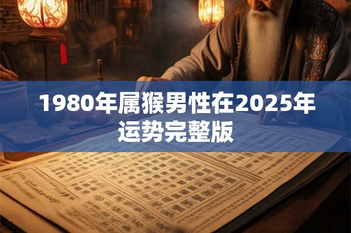 1980年属猴男性在2025年运势完整版