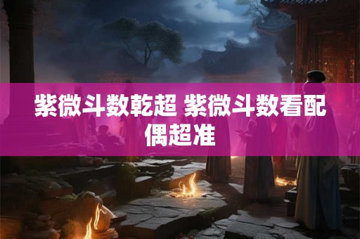 紫微斗数乾超 紫微斗数看配偶超准
