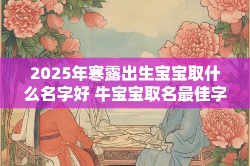 2025年寒露出生宝宝取什么名字好 牛宝宝取名最佳字