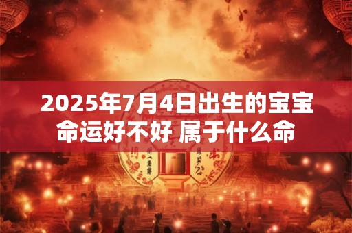 2025年7月4日出生的宝宝命运好不好 属于什么命 2025年7月4日出生的宝宝命运好不好 属于什么命