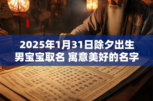 2025年1月31日除夕出生男宝宝取名 寓意美好的名字 2025年1月31日除夕出生男宝宝取名 寓意美好的名字