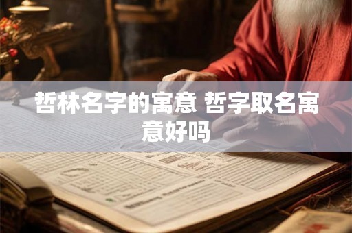 哲林名字的寓意 哲字取名寓意好吗 哲林名字的寓意 哲字取名寓意好吗