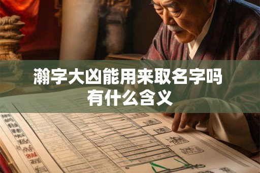 瀚字大凶能用来取名字吗 有什么含义 瀚字大凶能用来取名字吗 有什么含义