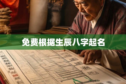 免费根据生辰八字起名 免费根据生辰八字起名